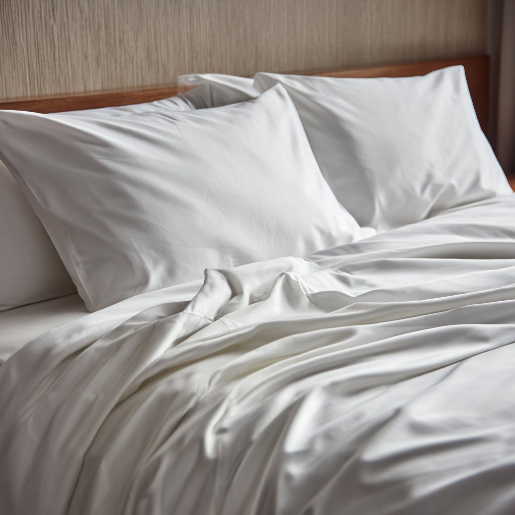 Haven Plain Satin Flat Sheet Queen