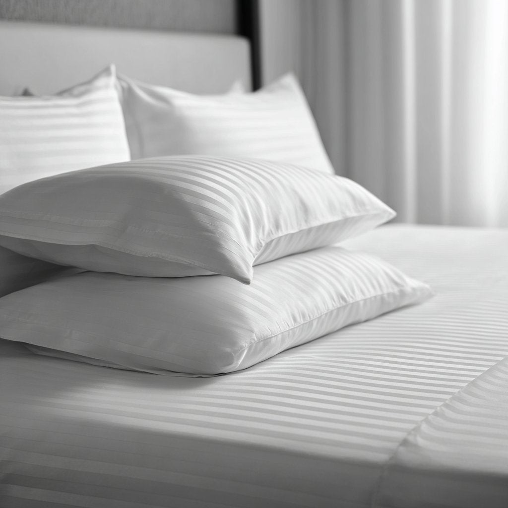 Haven Satin Stripe Flat Sheet King